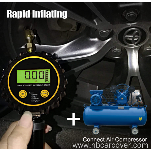 LED Light Digital Tire Inflator gauge